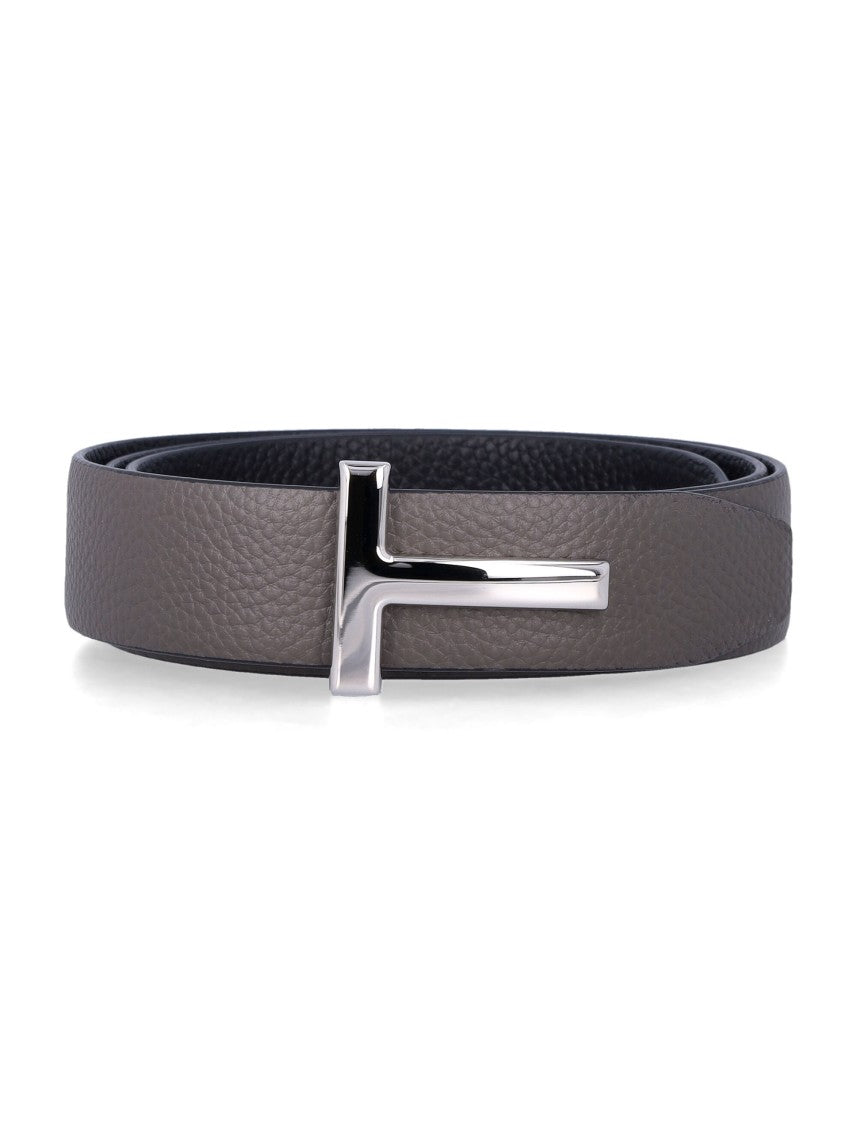 Tom Ford Blue Grain Leather Reversible Belt