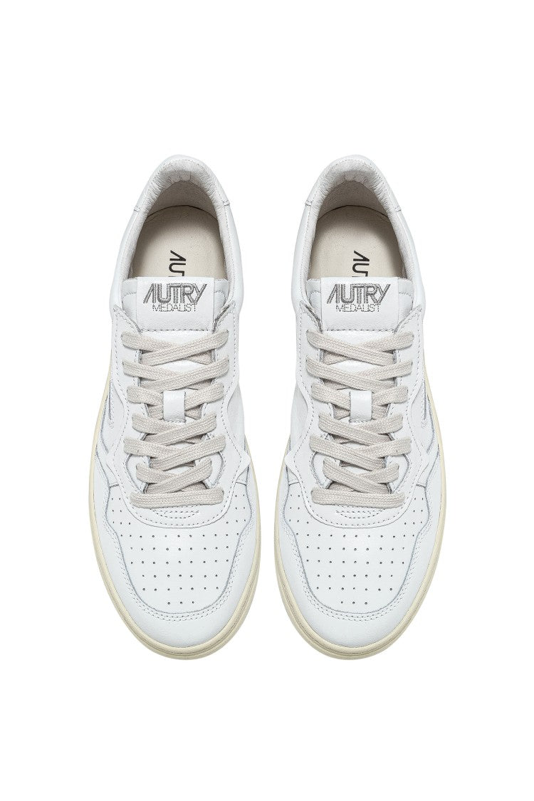 Autry Medalist Women Leather Sneakers White Heel Tab