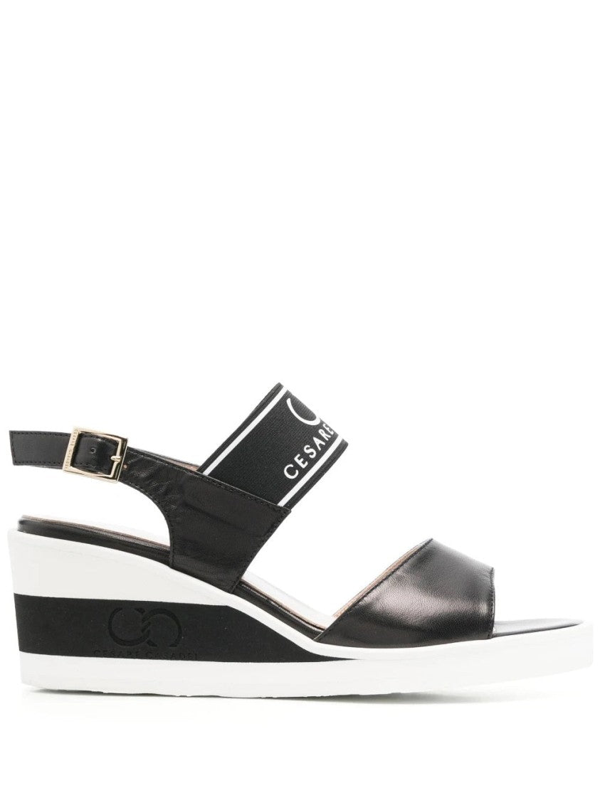 Casadei Open Toe Wedge Sandals With Ankle Strap