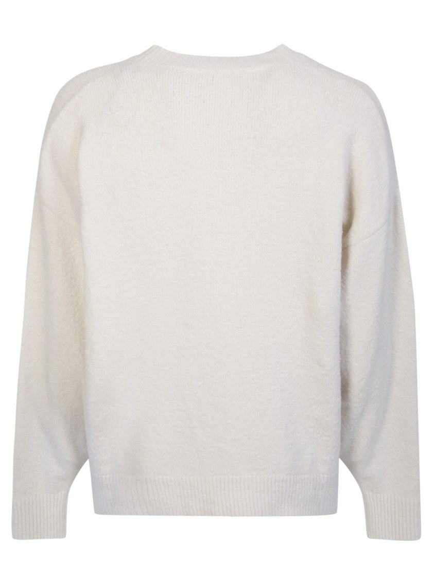 Palm Angels White Palm-Tree Jumper