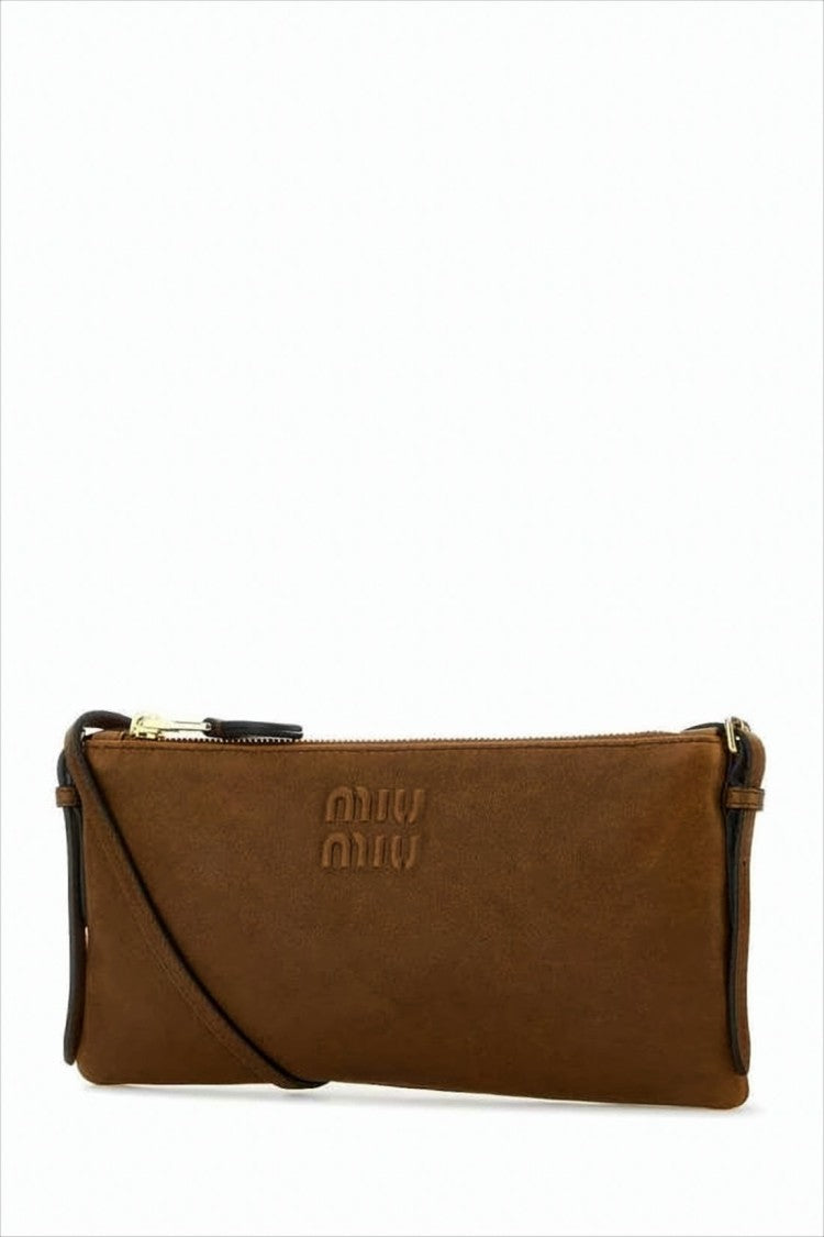 Miu Miu Rectangular Lambskin Leather Crossbody Bag