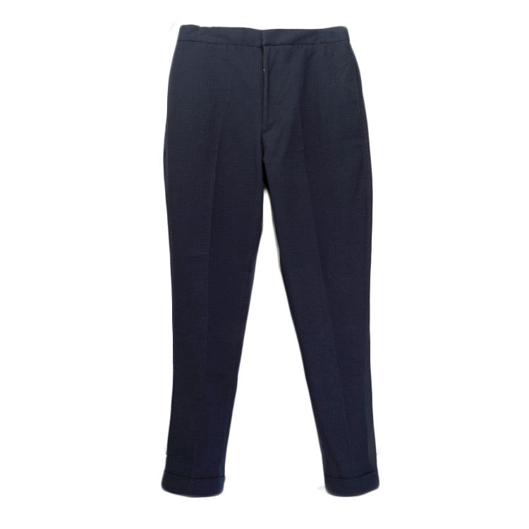 Officine Generale Plain Front Pants With Grosgrain Drawstring