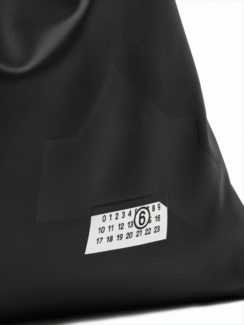 Mm6 By Maison Margiela Triangular Black Handbag With Geometric Design