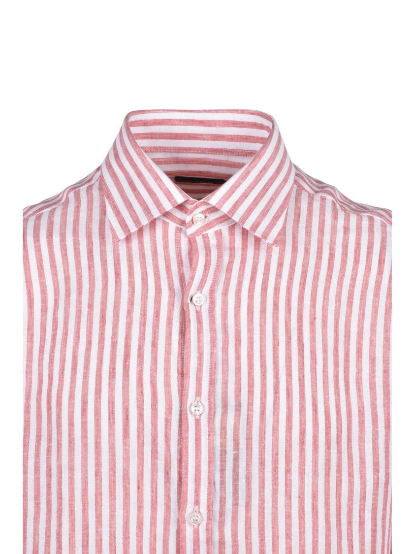 Paul & Shark White Pink Linen Shirt