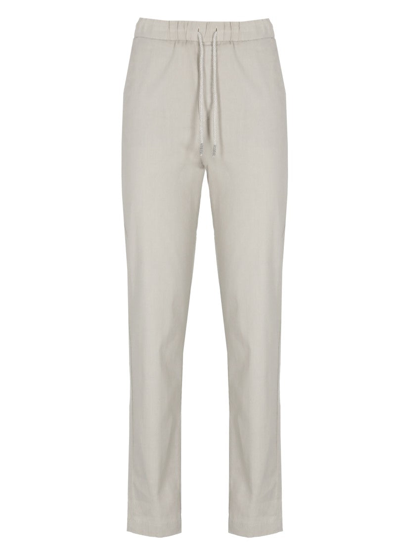 Panicale Beige Elastic Waist Linen Pants