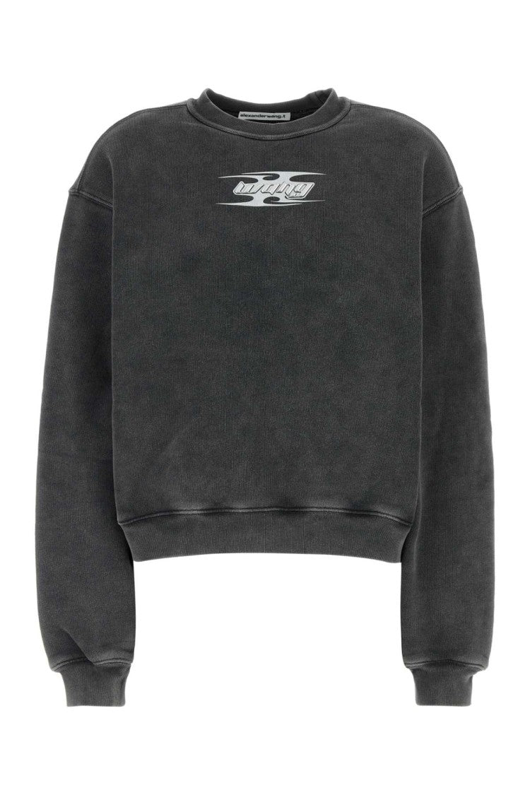 T By Alexander Wang Dark Grey Cotton Sweatshirt