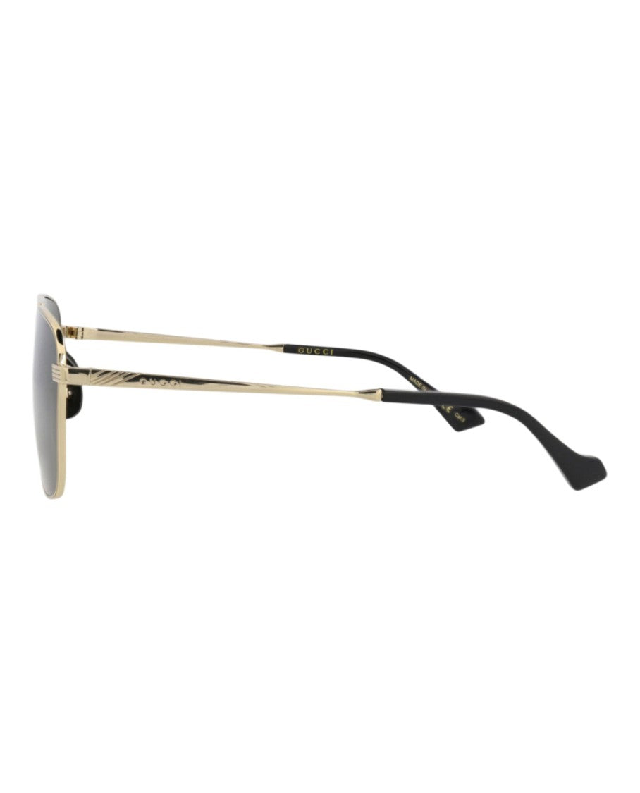 Gucci Aviator-Style Metal Sunglasses