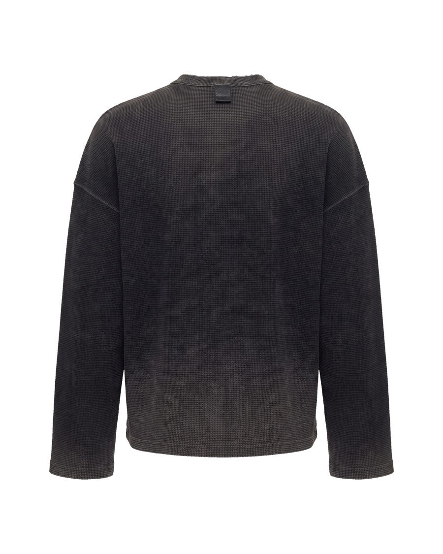 Represent Vintage Black Hanley Distressed Knit Sweater