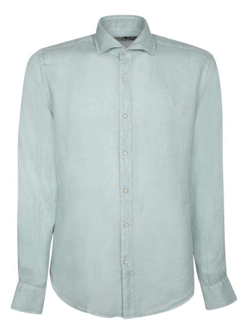 Dell'oglio Classic Green Linen Shirt