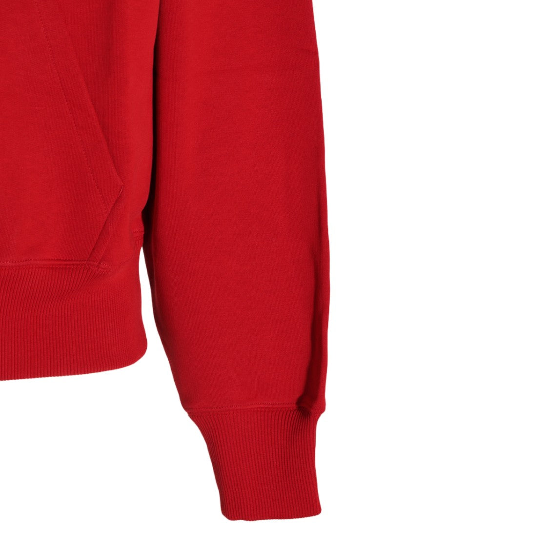 Ami Paris Red Hooded Lettering Sweatshirt