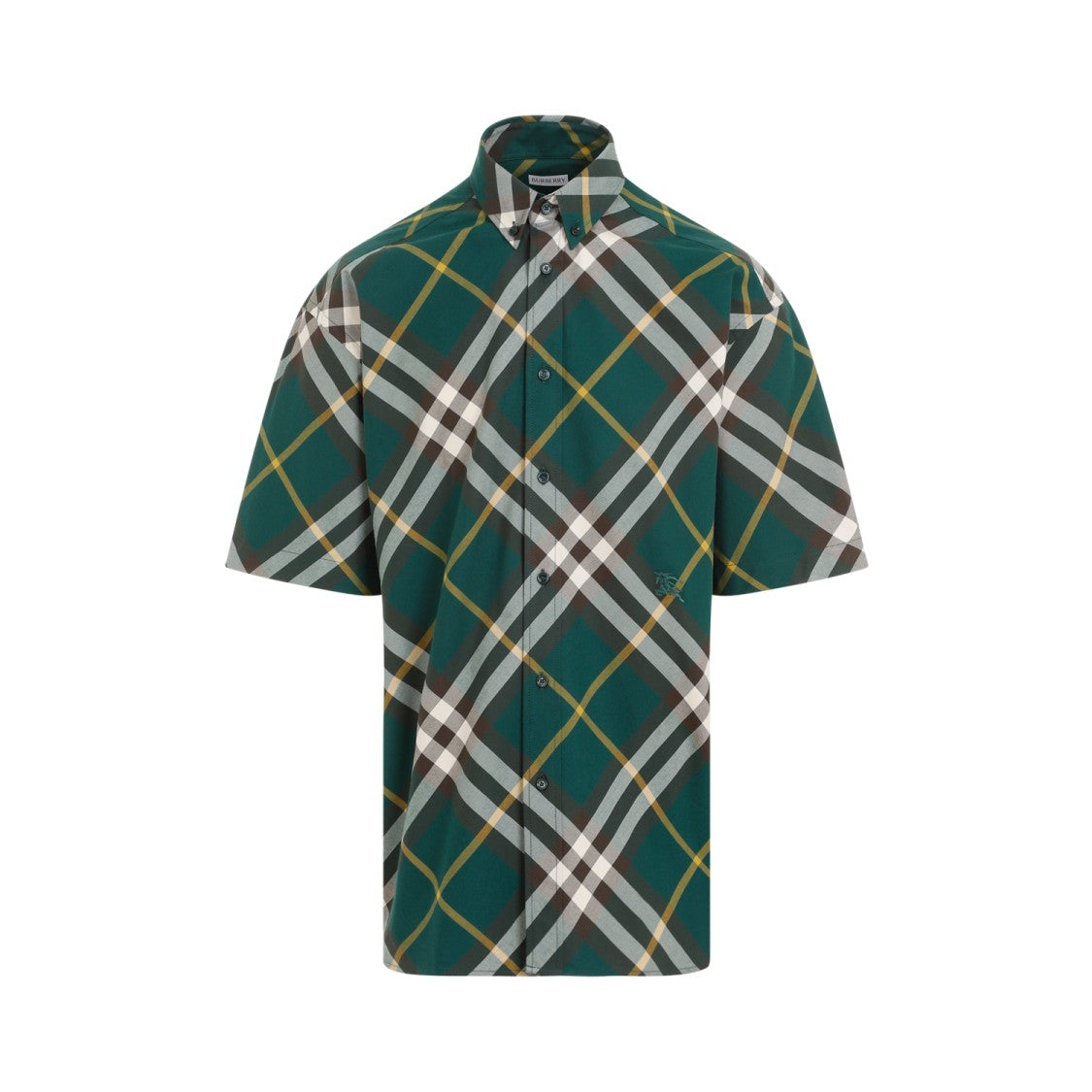 Burberry Green Check Cotton Shirt