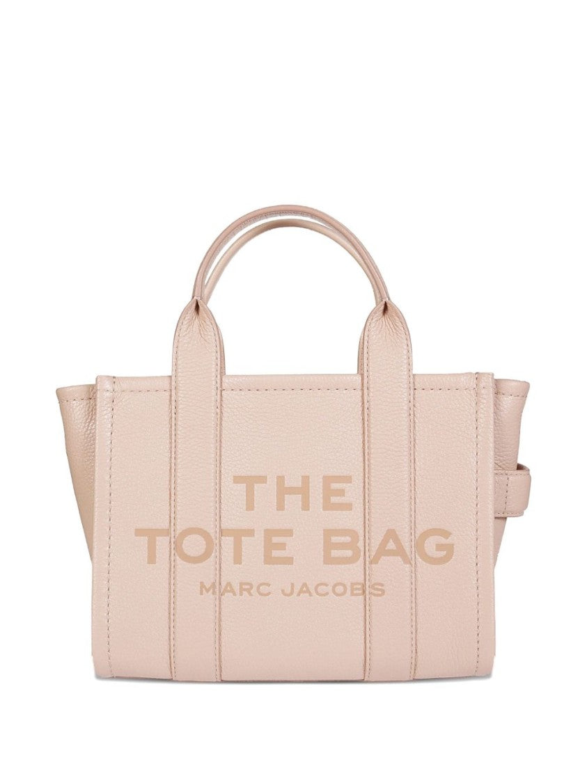 Marc Jacobs Pink Front Logo Leather Tote Bag