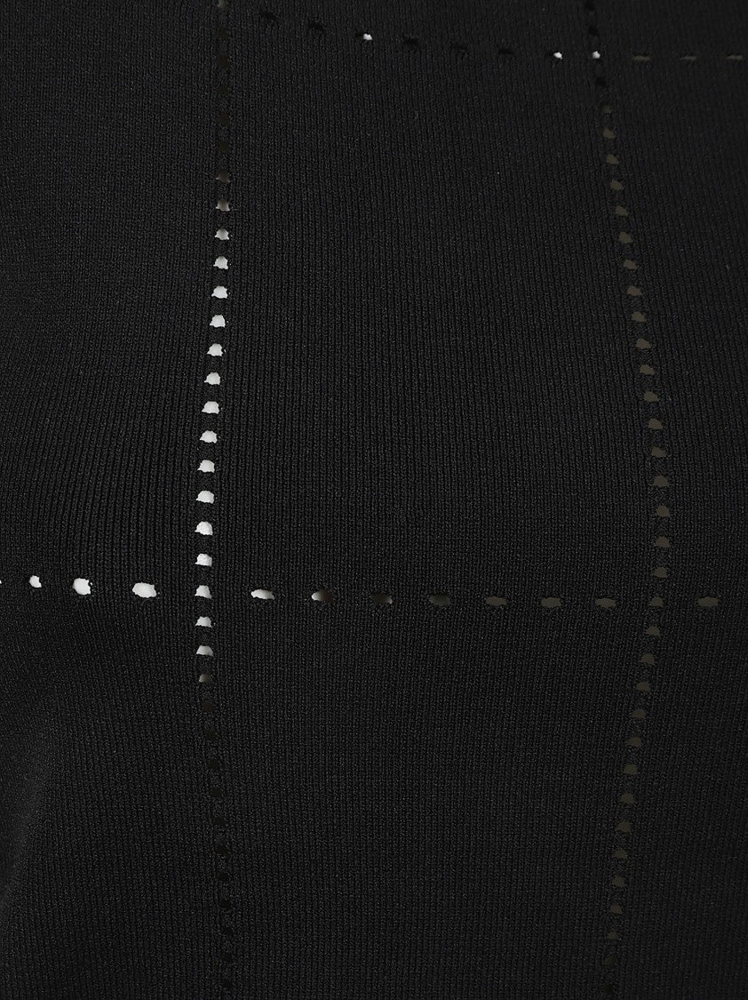 Max Mara Structured Cut-Out Black Top