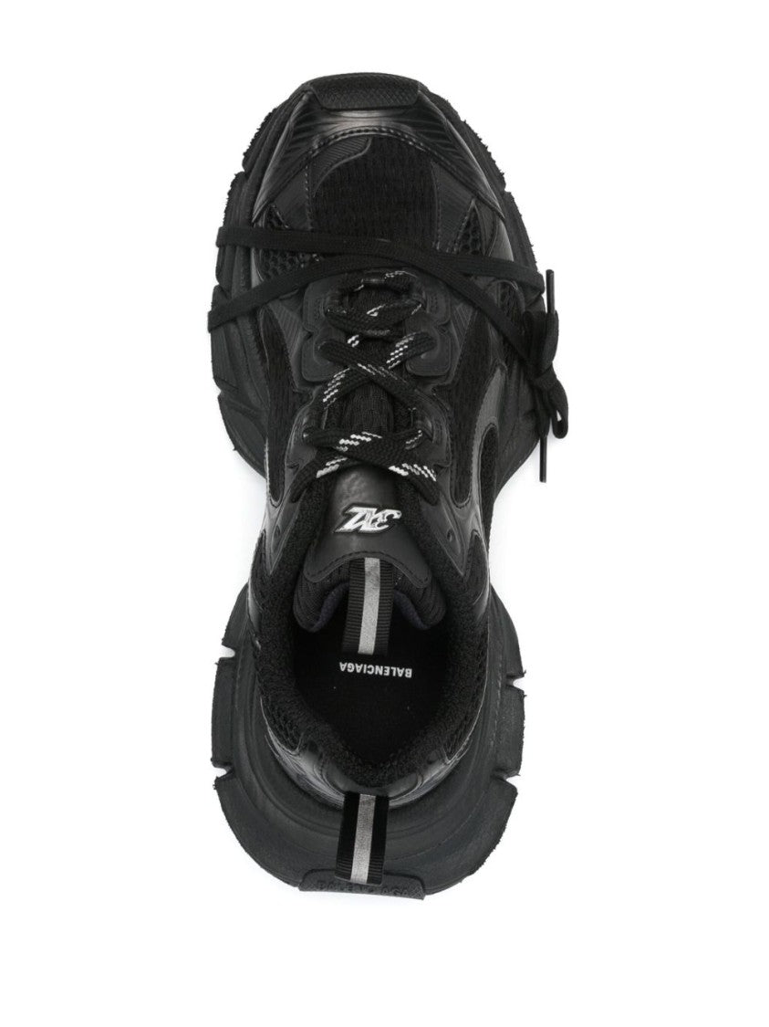 Balenciaga Black 3Xl Mesh Panel Reflective Sneakers