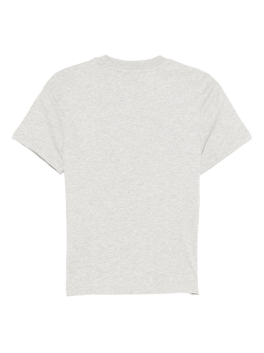 Ami Short-Sleeve Cotton T-Shirt With Monogram