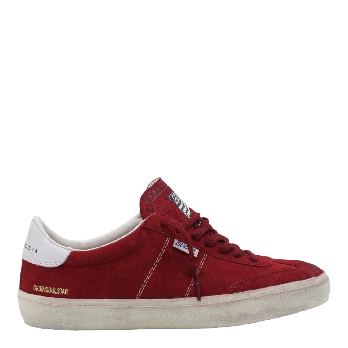 Golden Goose Rich Red Suede Low-Top Sneakers