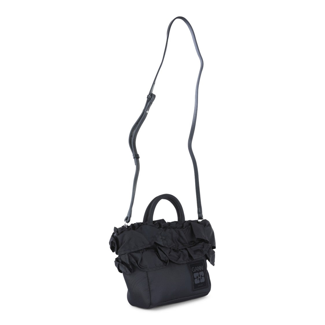 Ganni Structured Black Satchel