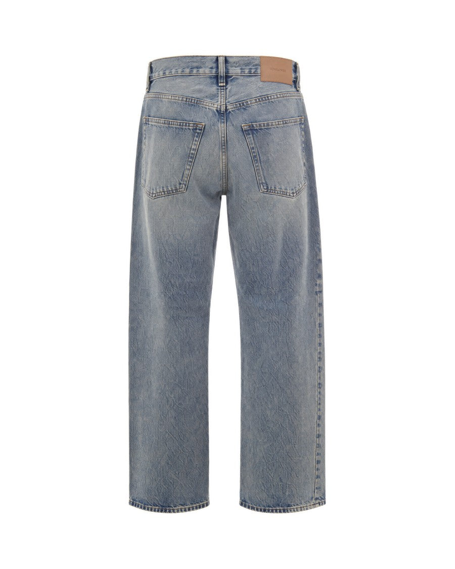 Sunflower Faded Blue Wide Twist Cotton Denim Jeans