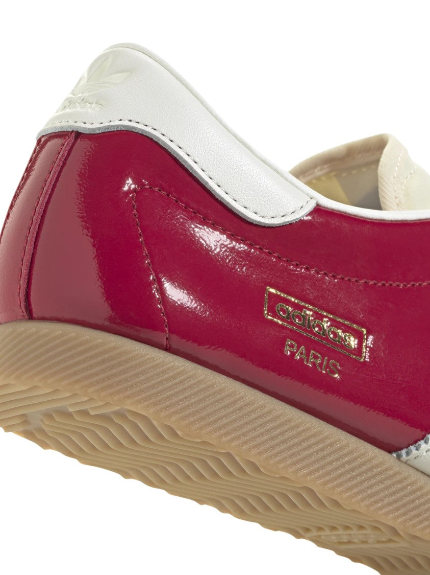 Adidas Glossy Red Sneakers With Contrasting Details