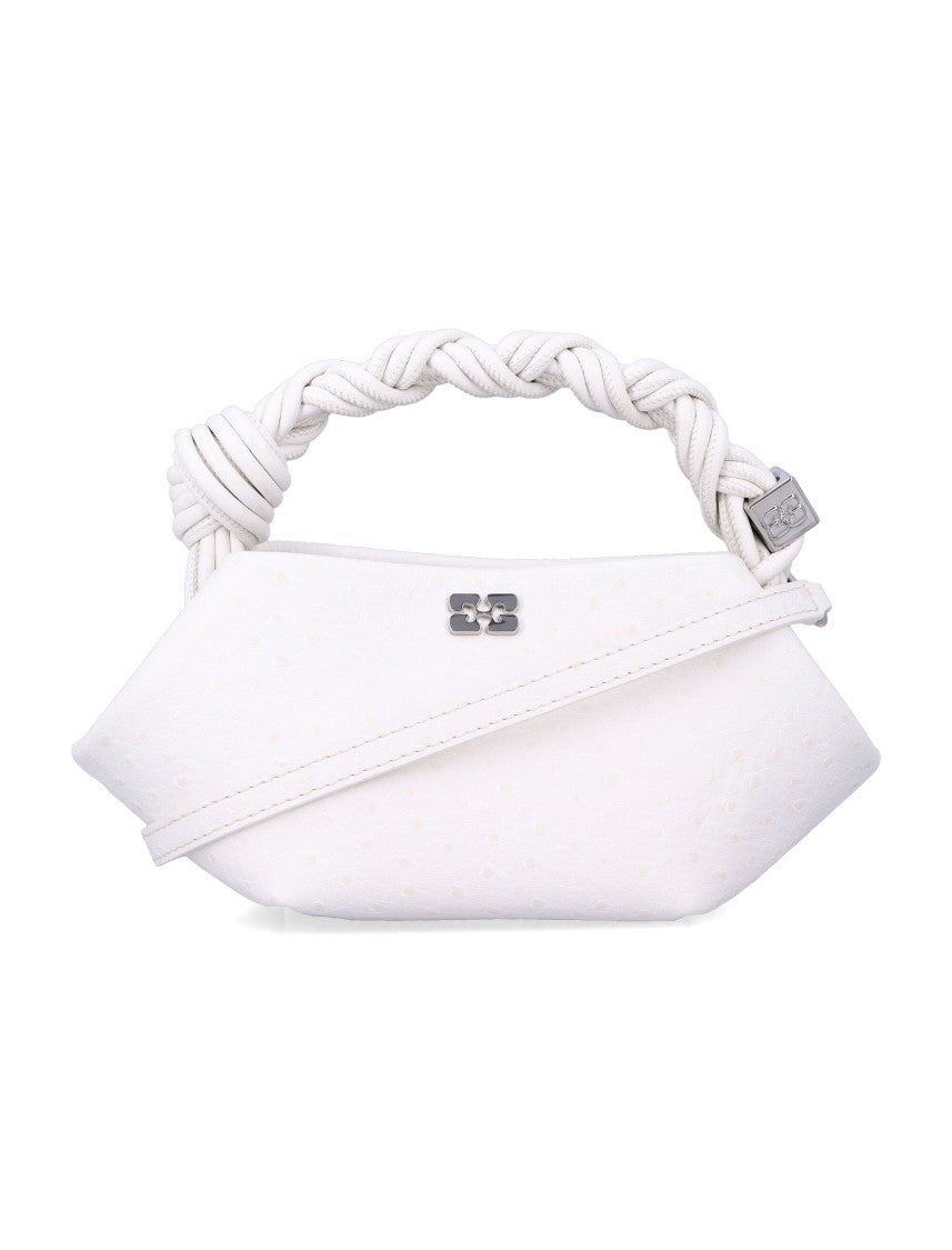 Ganni Bou Mini Leather Top Handle Handbag