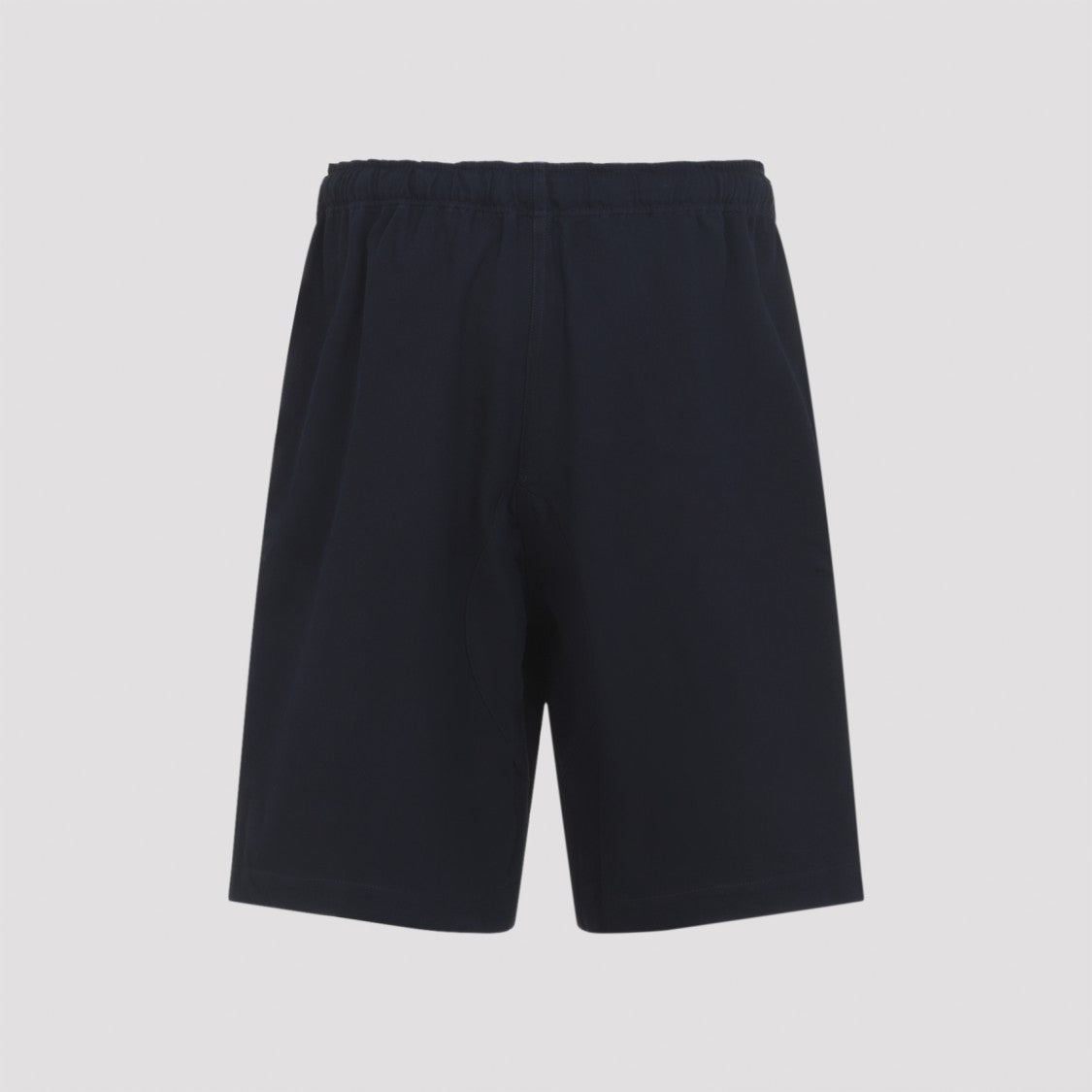 Studio Nicholson Relaxed Fit Black Cotton Shorts With Adjustable Waistband