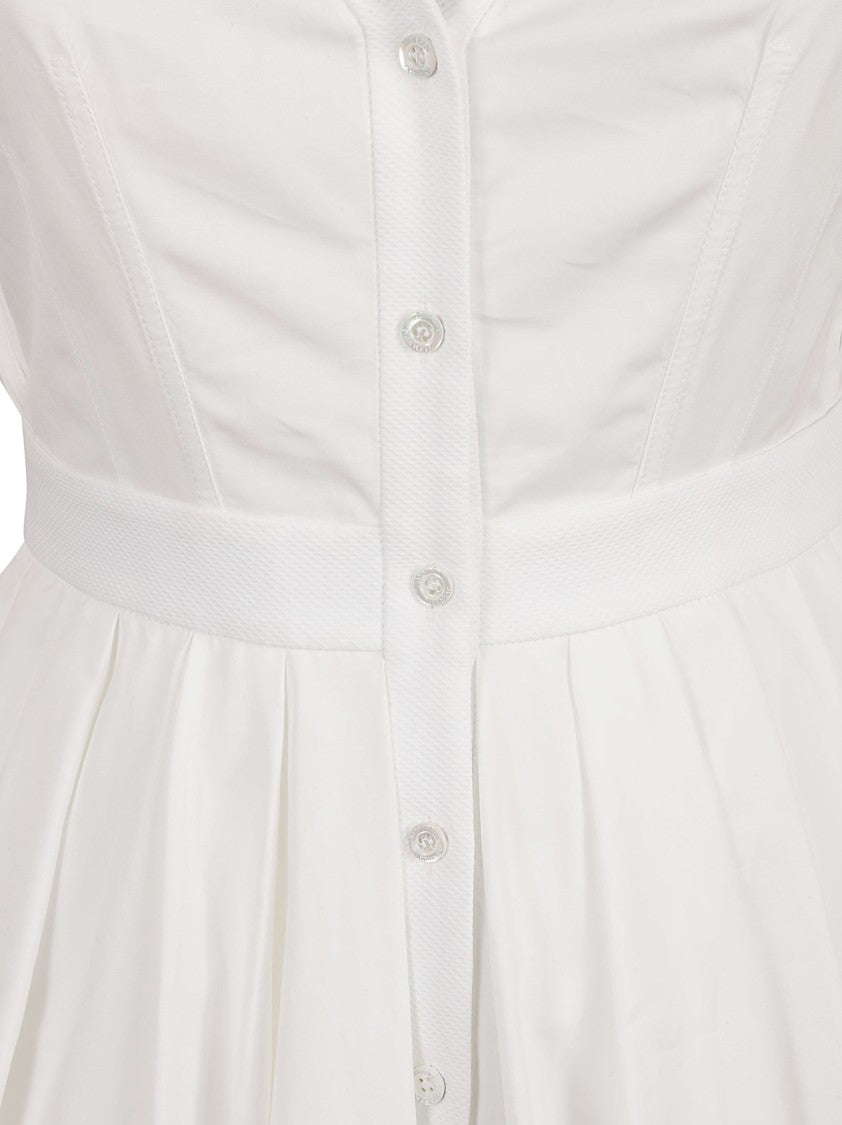 Alexander Mcqueen Button-Down Dress With Fitted Bodice