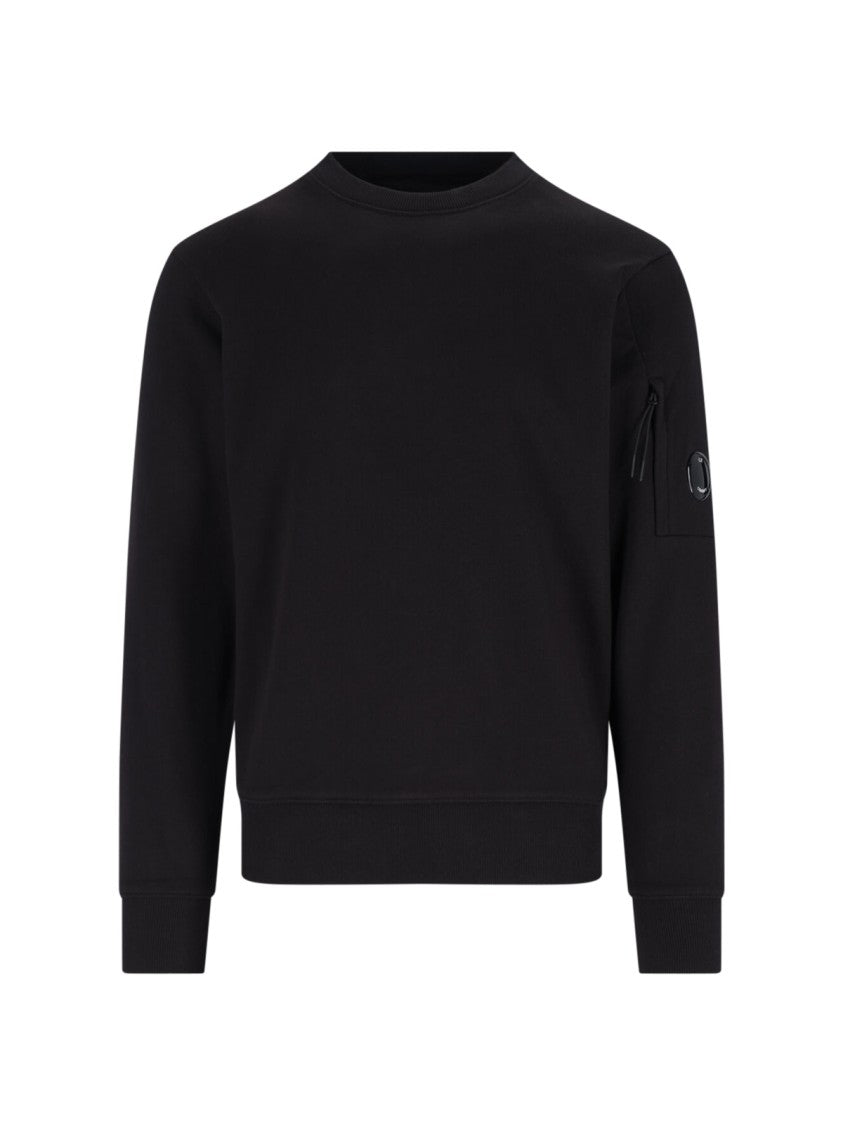 C.P. Company Logo Crewneck Sweatshirt – Black