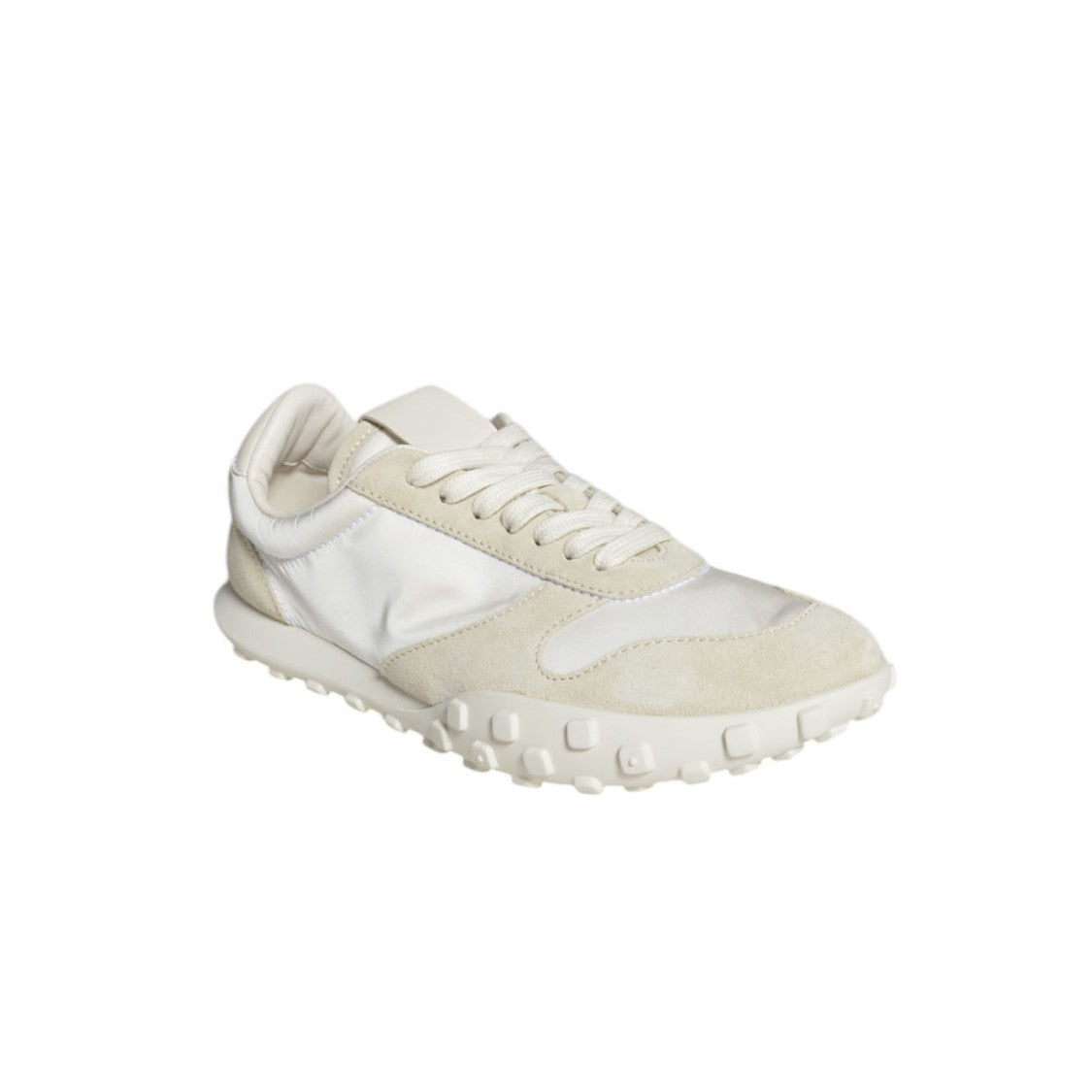 Jil Sander Moon Sneakers In Nylon And Cream Suede