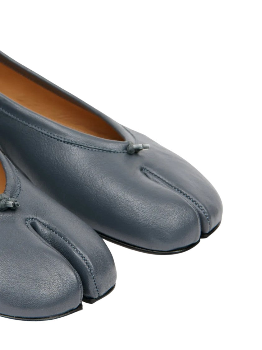 Maison Margiela Grey Split-Toe Leather Flats