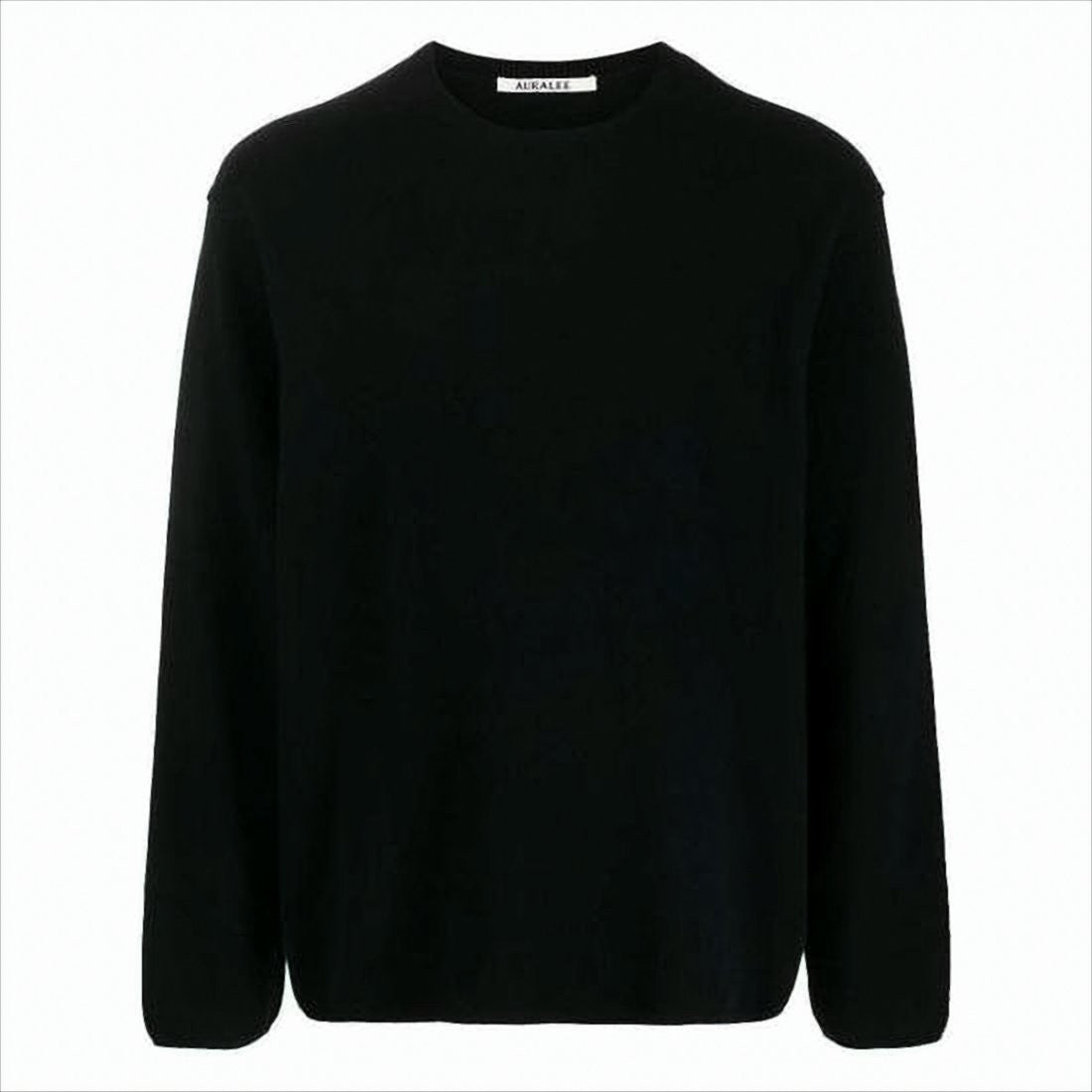 Auralee Classic Crew Neck Black Sweater