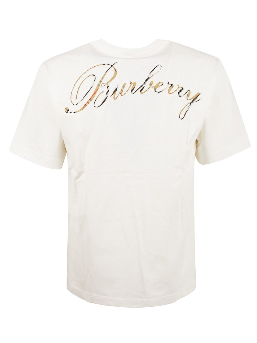 Burberry Pure Cotton T-Shirt With Tonal