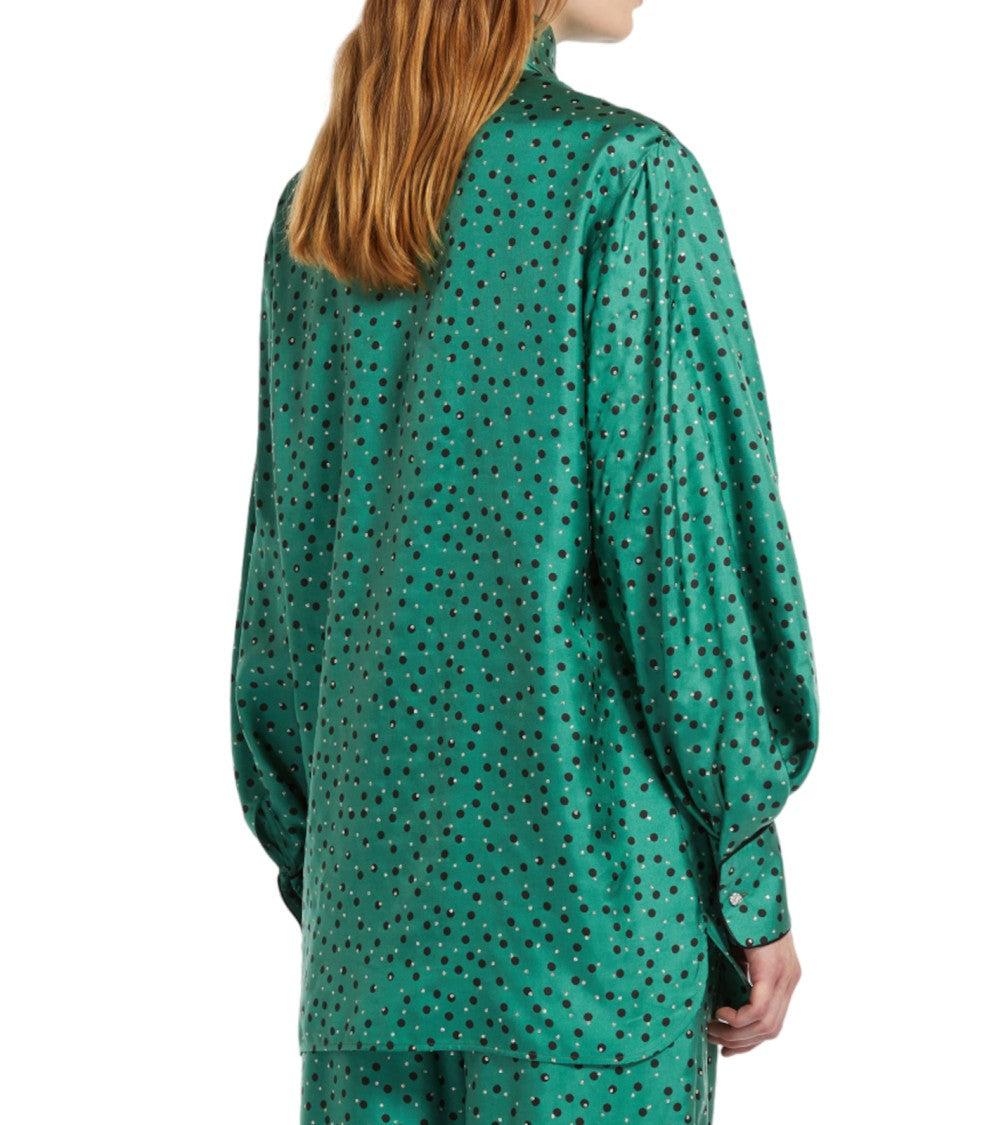 Max Mara Polka Dot Blouse With Bow Tie