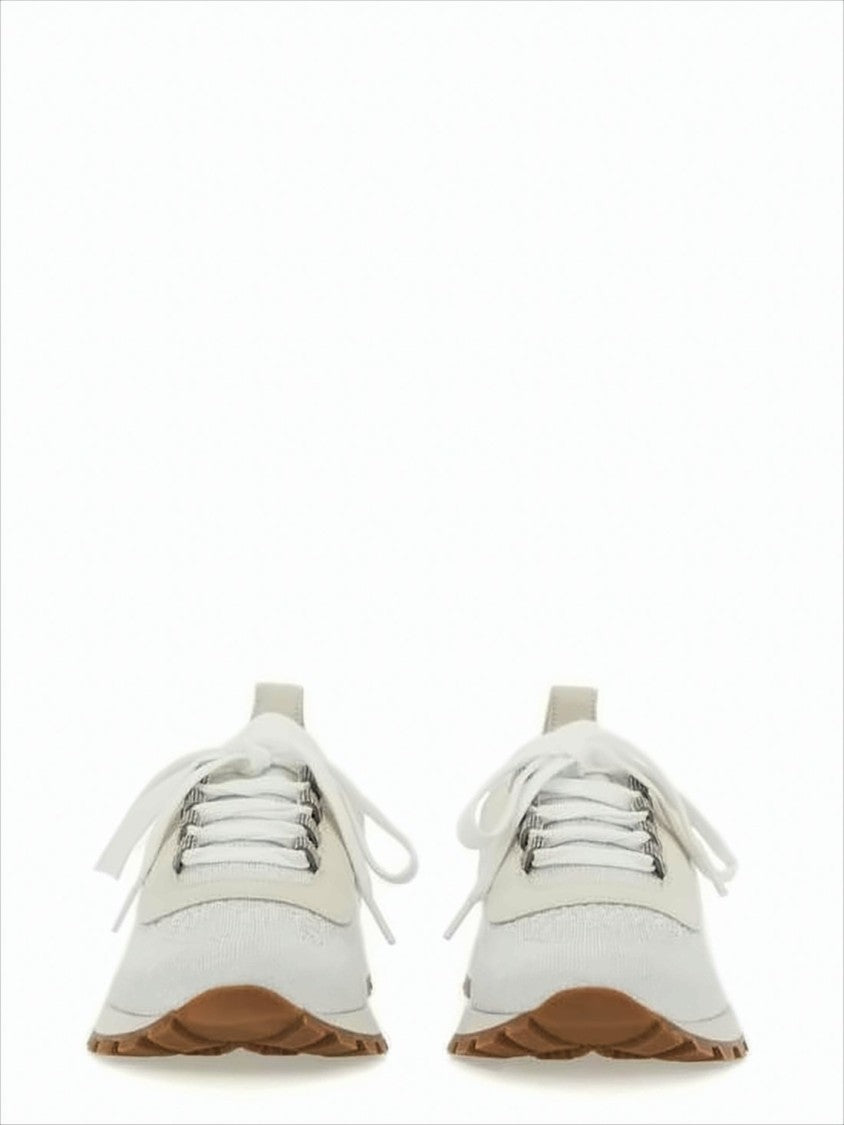 Brunello Cucinelli Knitted Upper Sneakers With Lace-Up Closure
