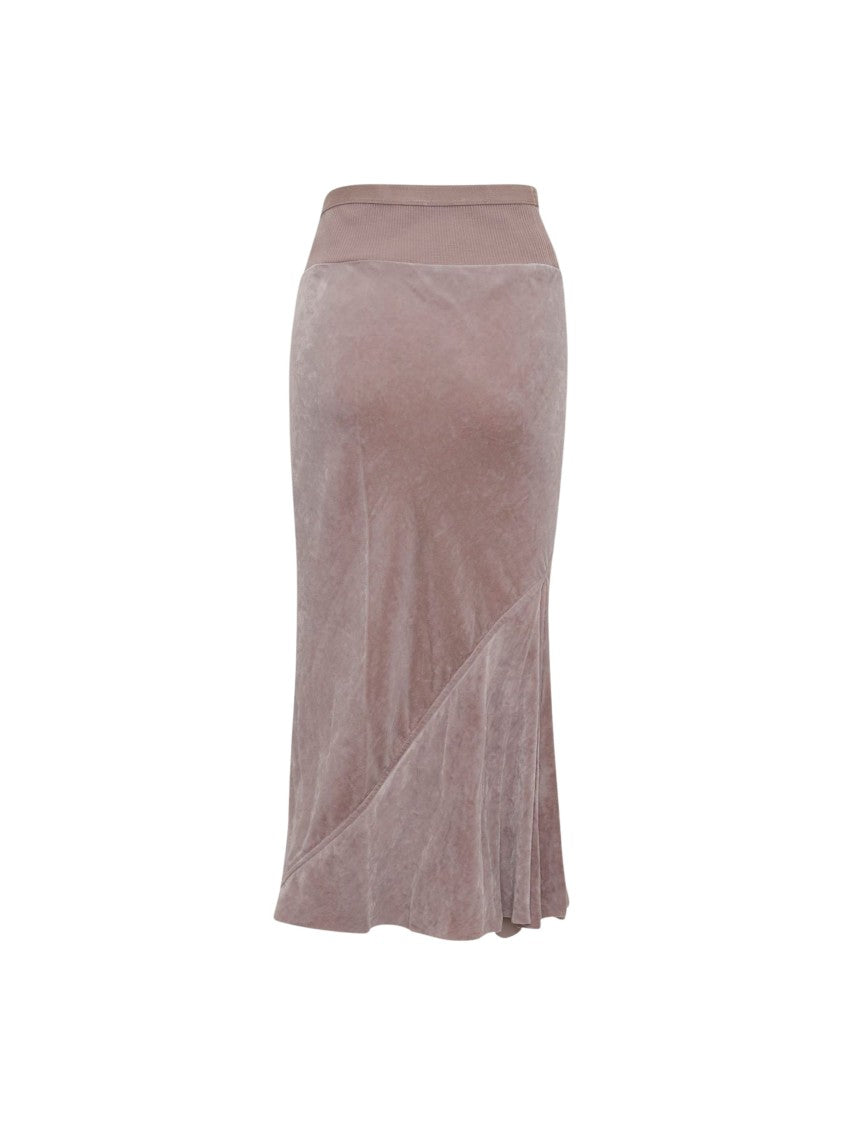 Rick Owens Knee Bias Knee-Length Viscose-Blend Skirt