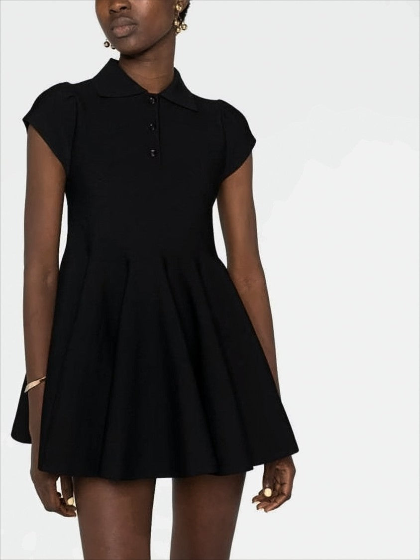 Loewe Flared Mini Dress With Classic Polo Collar