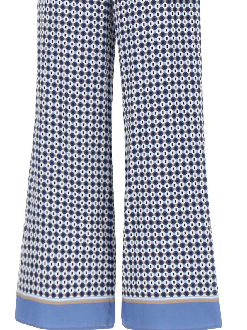 Kangra Wide-Leg Pants With Geometric Pattern