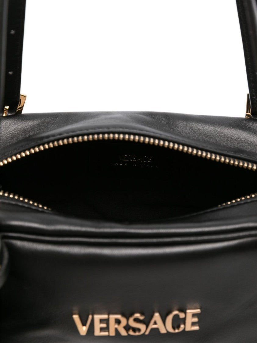 Versace Rectangular Handbag With Polished Finish