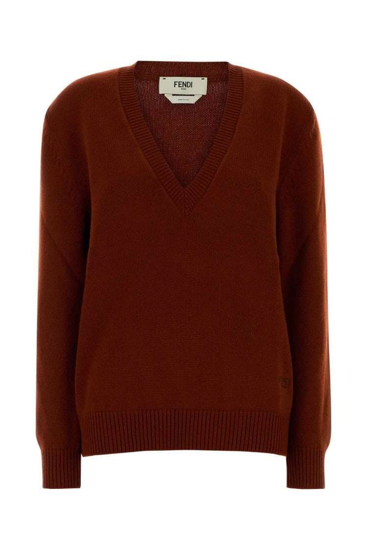 Fendi Brick Stretch Cashmere Sweater