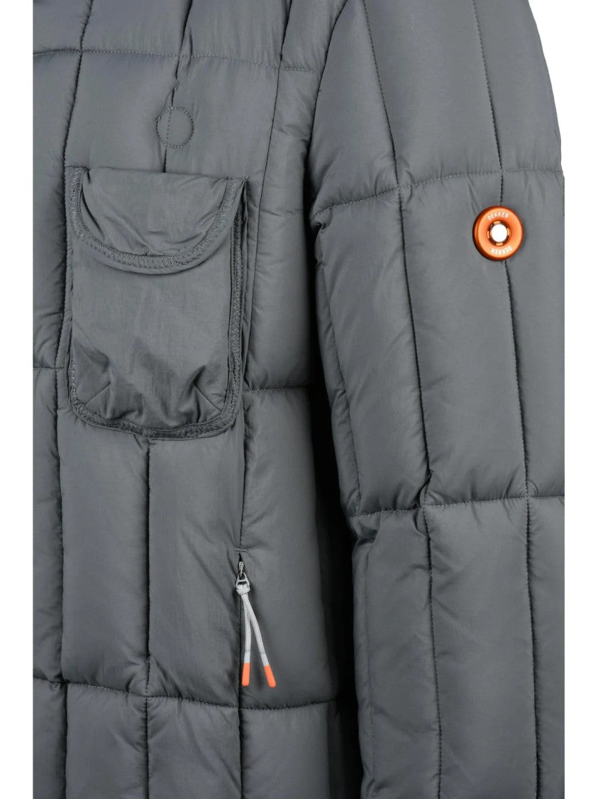 Dekker Padded Down Jacket With Quilted Design And Functional Pockets