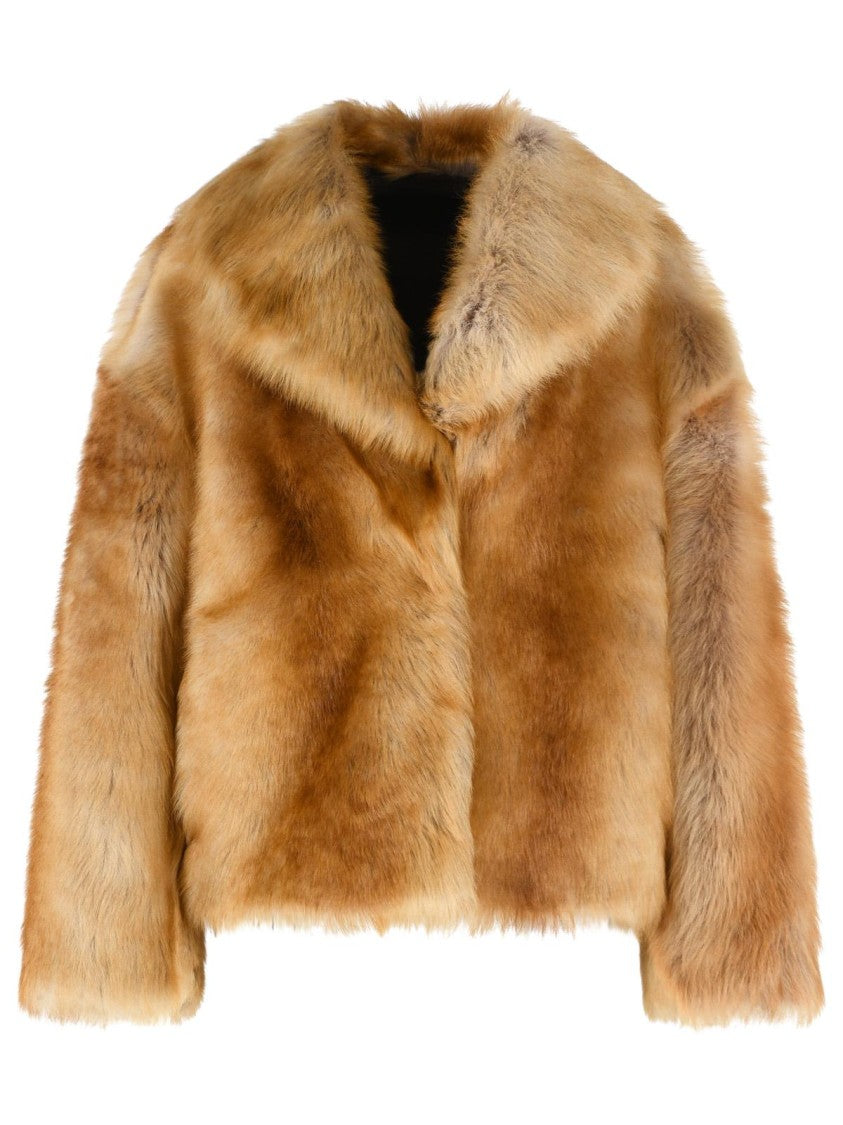 Salvatore Santoro Brown Sheepskin Fur Short Jacket