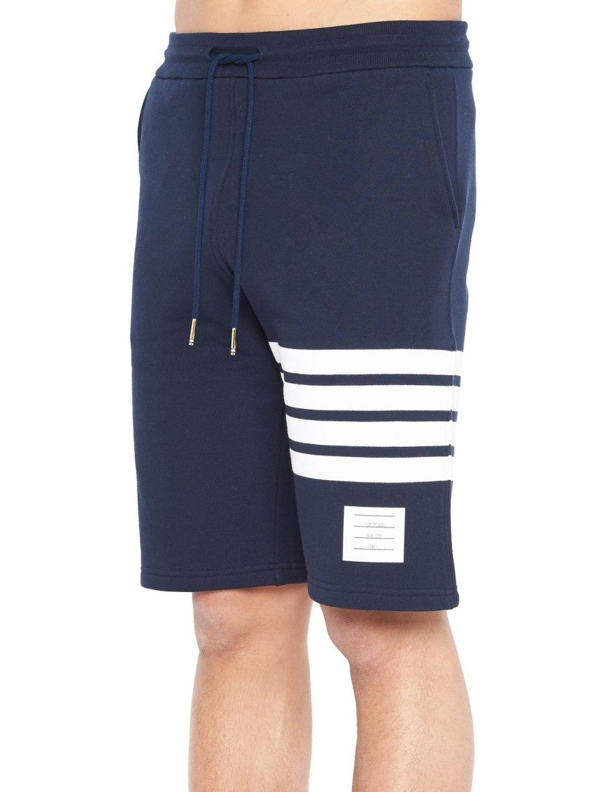 Thom Browne Shorts With Bold Horizontal Stripes And Relaxed Fit