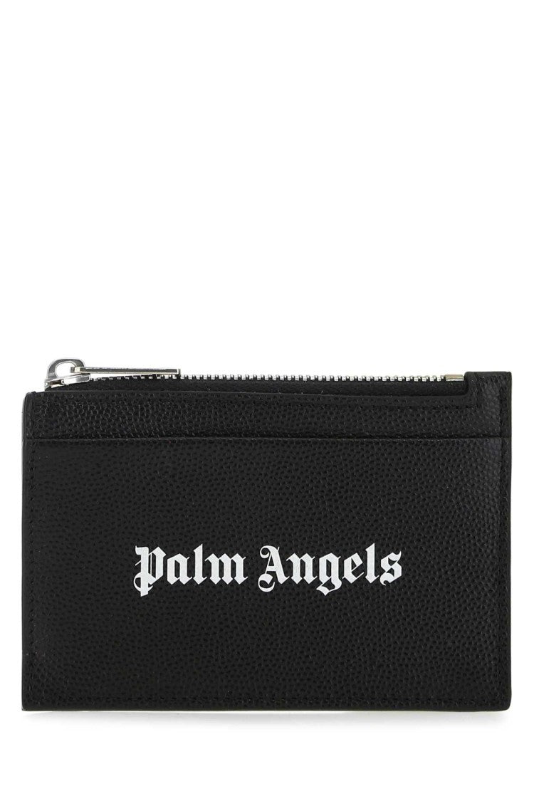 Palm Angels Black Leather Card Holder