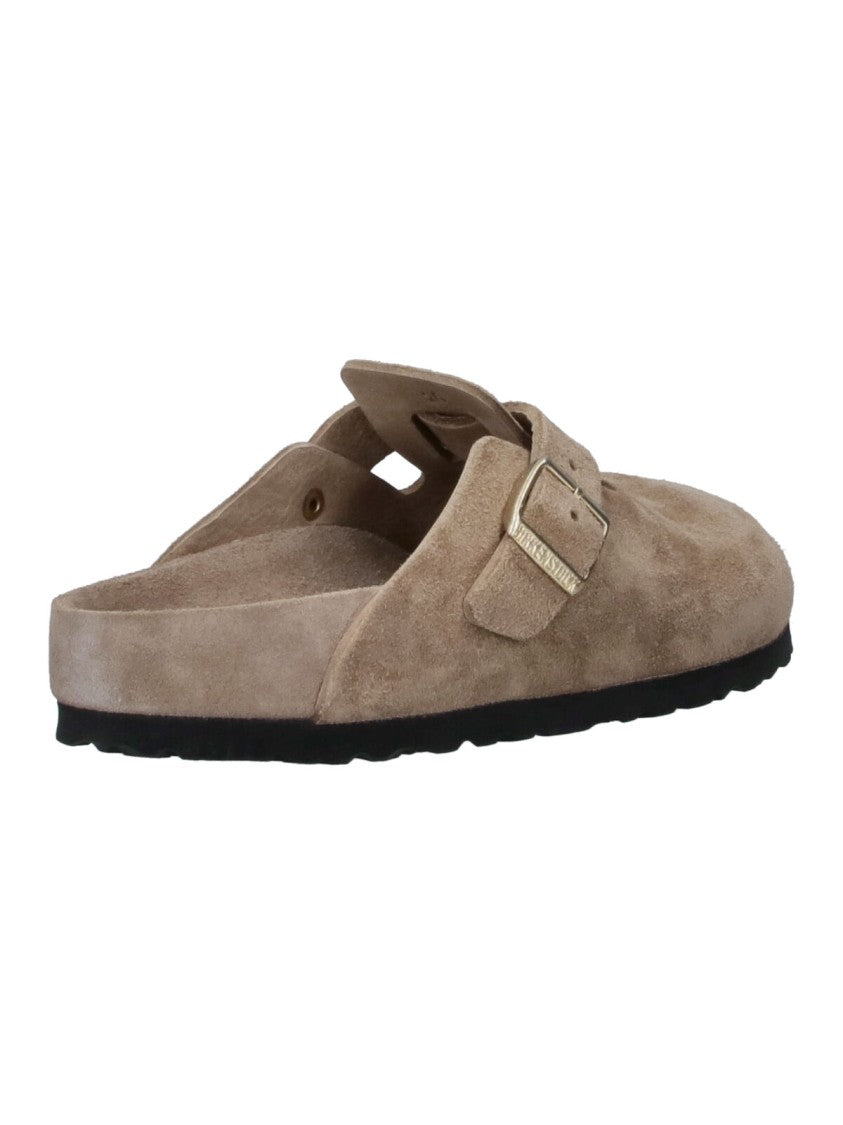 Birkenstock Taupe Boston Suede Mules