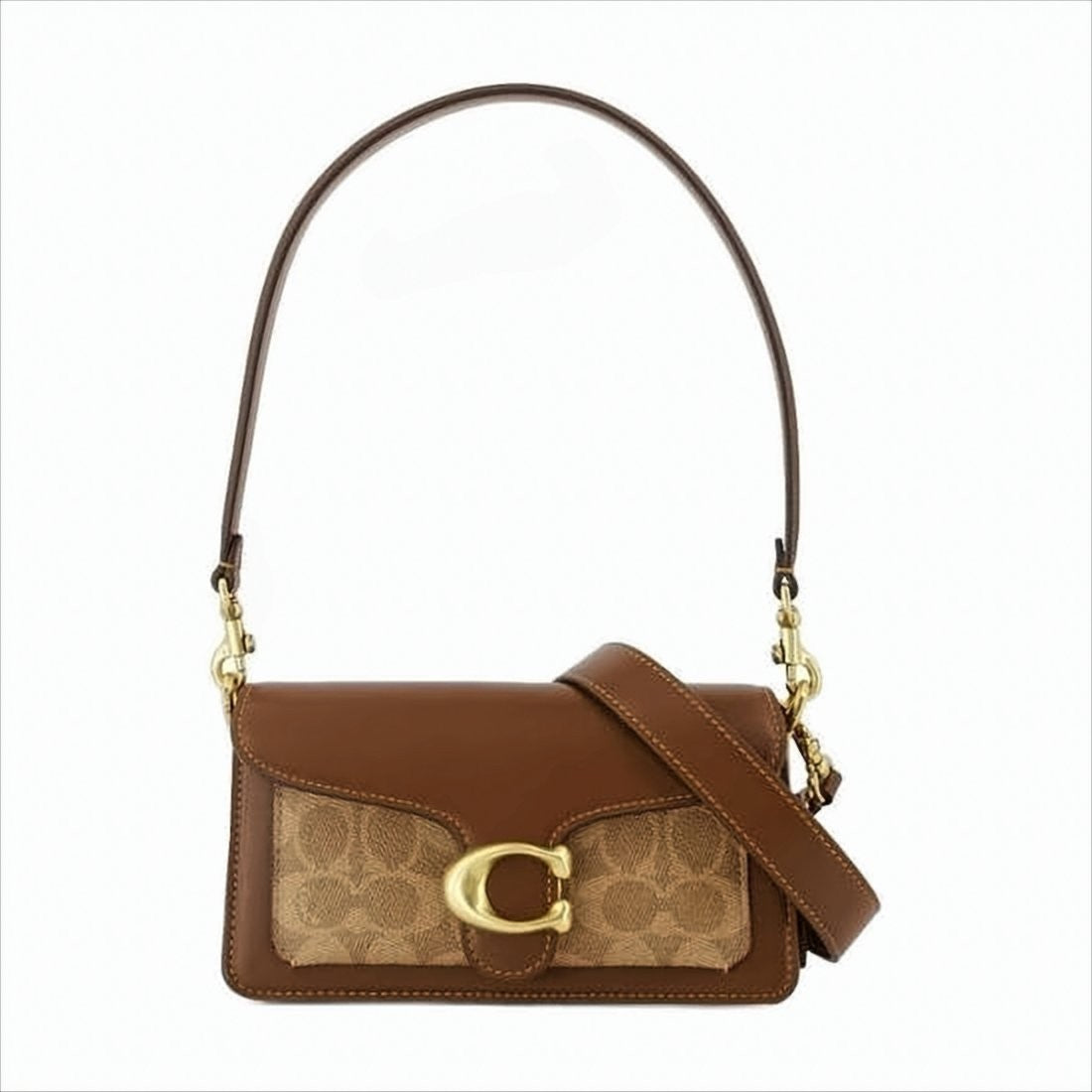 Coach Structured Brown Calf Leather Crossbody Bag