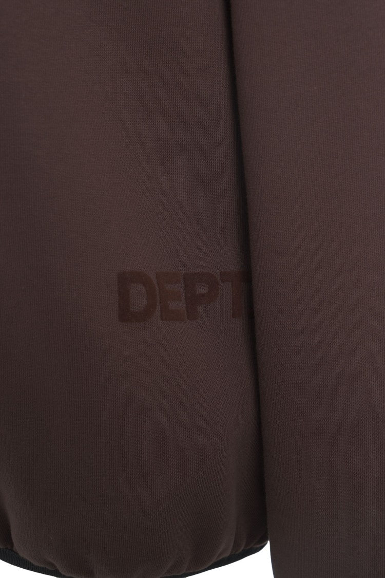 Department Five Brown Oversized Sweatshirt With Classic Round Neckline And Elastic Cuffs