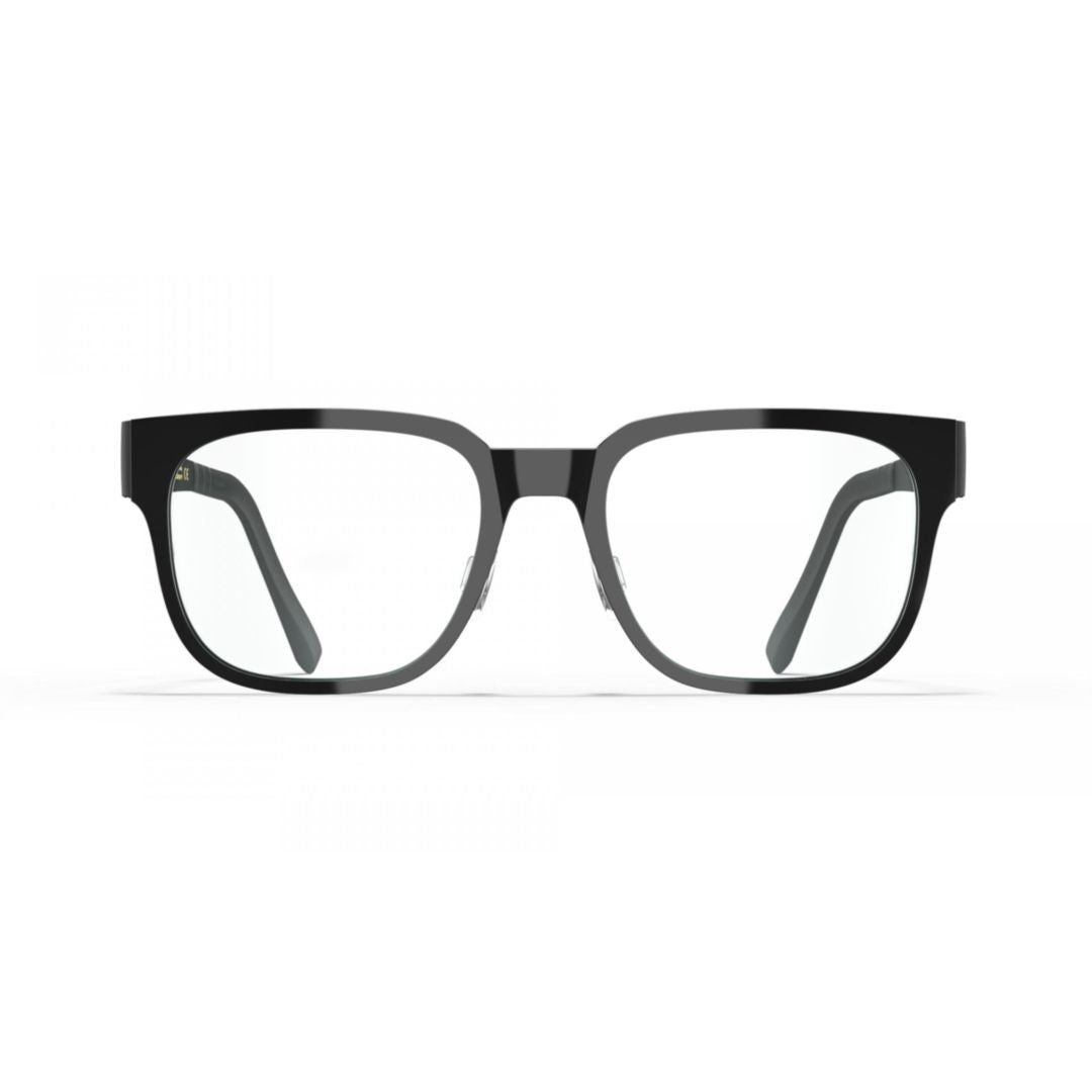 Blackfin Bf1052 Nantucket Thin Rectangular Black Eyeglasses With Beta Titanium Alloy Frame