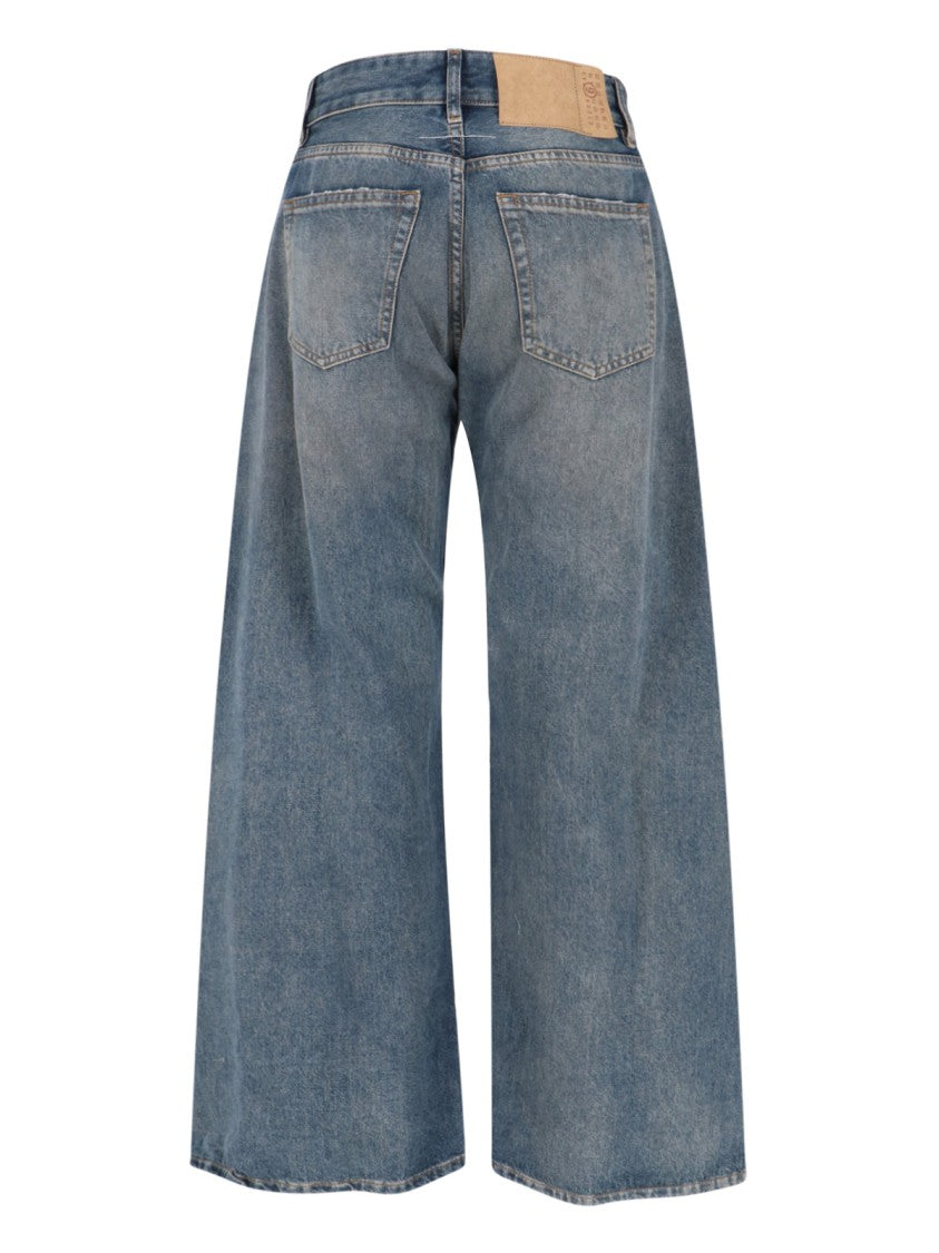Mm6 By Maison Margiela Wide Jeans – Blue