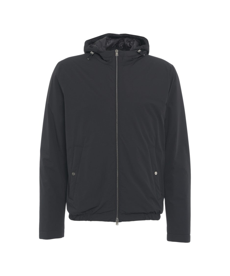 Herno Hooded Jacket With Adjustable Drawstrings And Snap-Button Pockets