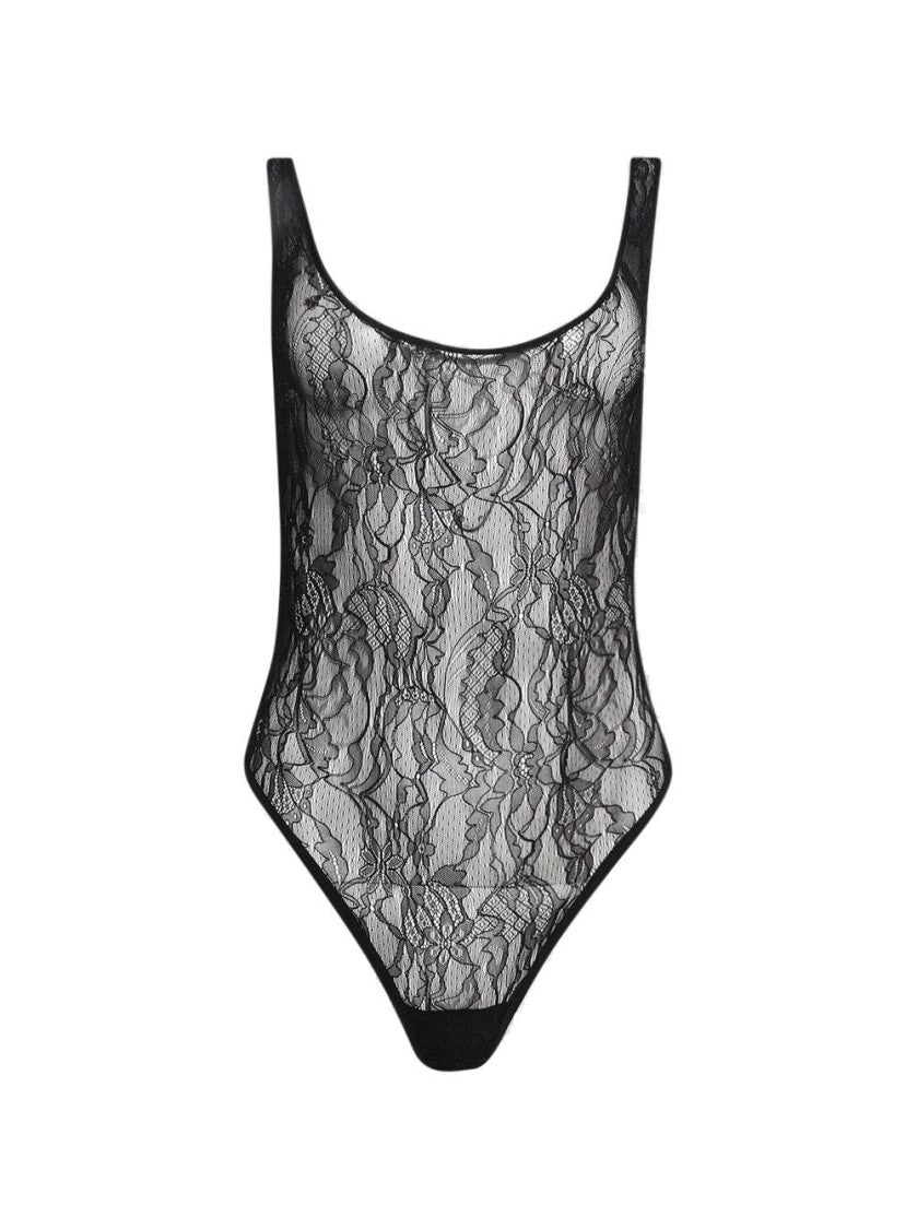 Wardrobe.Nyc Lace Tank Bodysuit Black