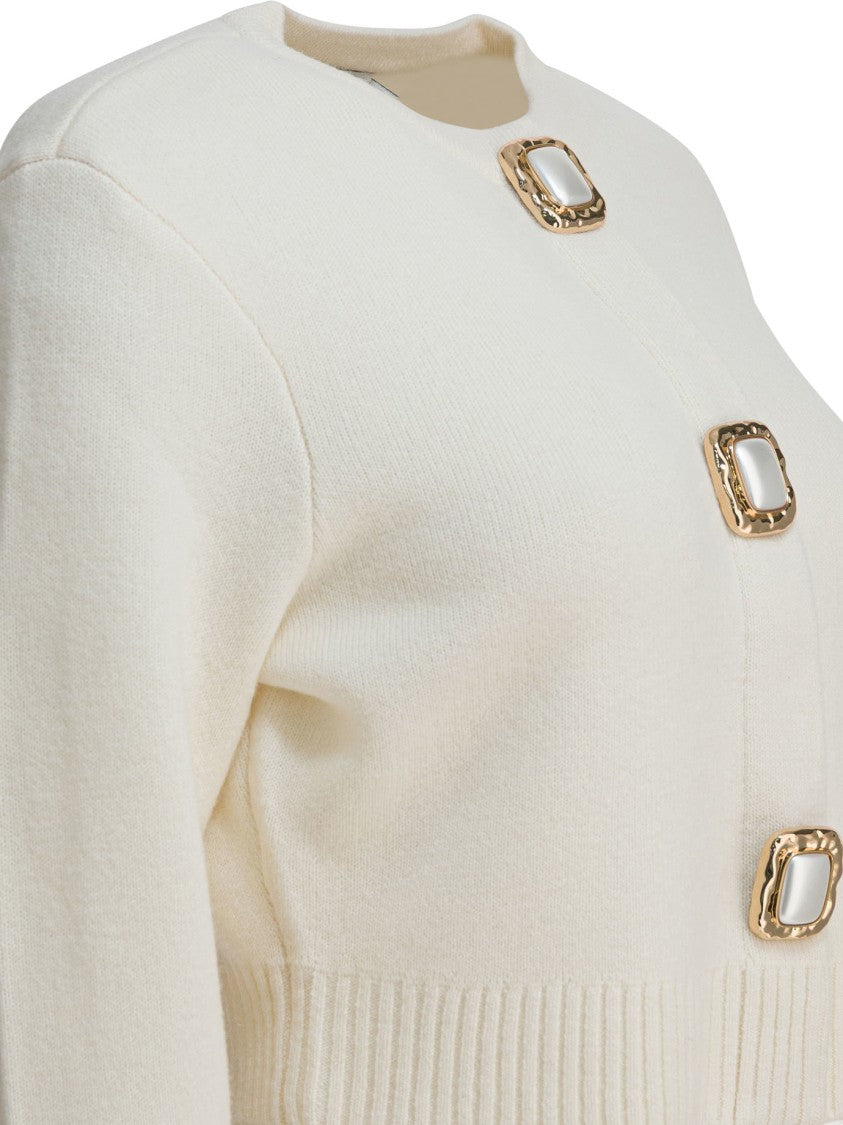 Self-Portrait Wool Cropped Cardigan